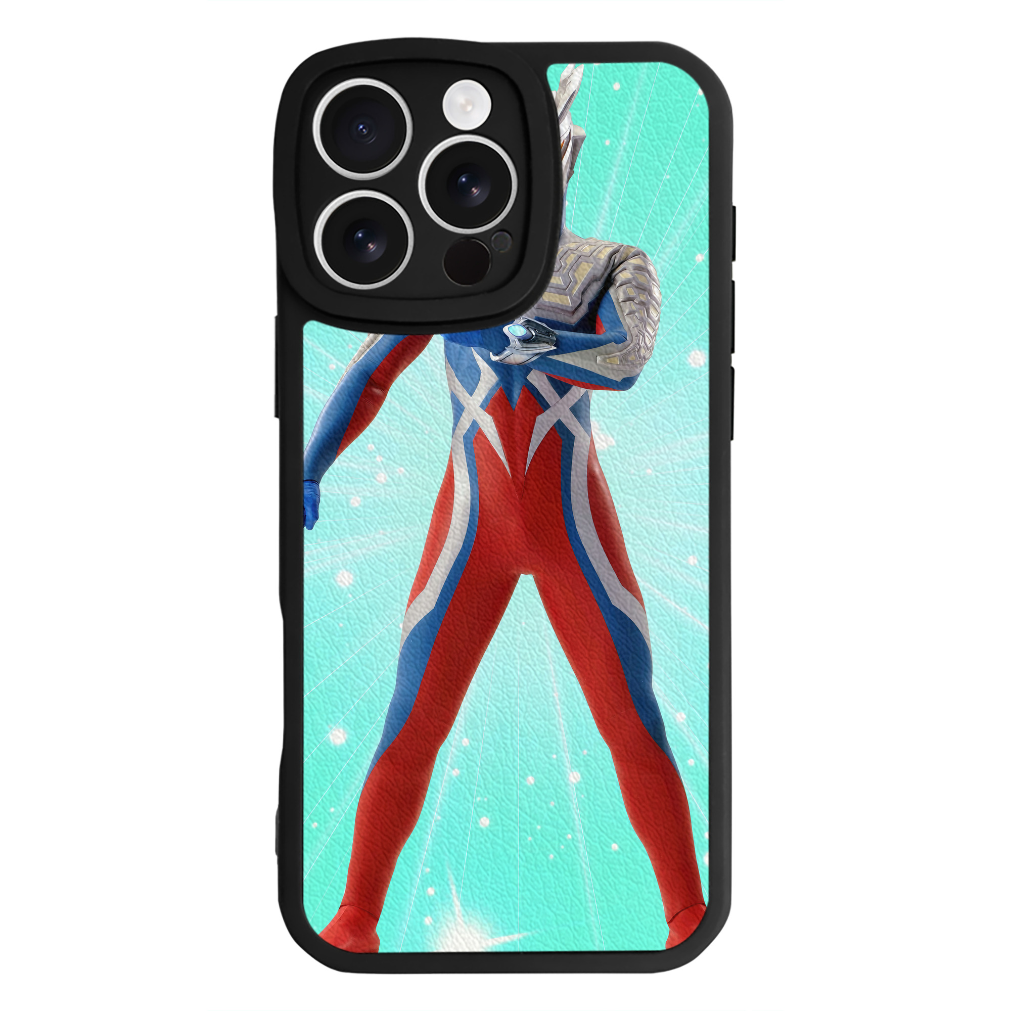 （画像用） ウルトラマン Ultraman 【iPhone 16シリーズ対応】シリコンスマホケース（レザー調） 材質：シリコン
